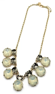 NUEVO BANANA REPUBLIC Estrás Babero Collar Tono Dorado Nuevo Sin Etiquetas 16" a 19" - Imagen 1 de 10
