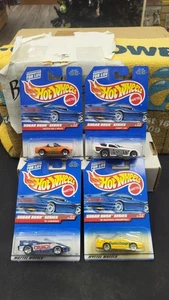 NIB 1997 SUGAR RUSH 1/64 HOT WHEELS SET OF 4 CAMARO MUSTANG MX-5 MIATA FUNNY CAR - Bild 1 von 7