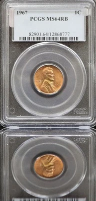 1967 P Lincoln Cent ~ Penny ~ PCGS MS 64 RB PQ! Cert#777 - Image 1 of 4