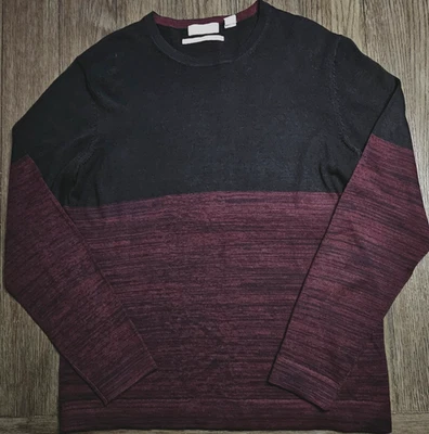 Mens Calvin Klein Long Sleeve European Yarn Crewneck Sweater Size Large - Image 1 of 2