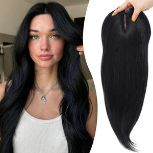 Kunsthaar Topper mit Pony 18 Zoll Lagenlook Topper für Frauen mit Ausdünnung - Bild 1 von 6