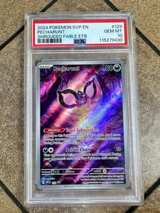 Pecharunt 2024 Pokemon Shrouded Fable ETB Black Star Promo #129 PSA 10 - Picture 1 of 2