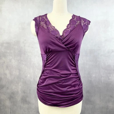 Studio Y Women Lace Babydoll Top Medium Coquette Date Night Party Satin Glam Y2K - Image 1 of 4