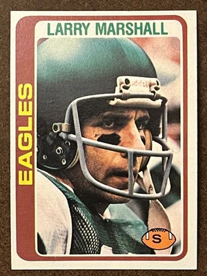 1978 Topps Football - #358 Larry Marshall Eagles NM-MT (Set Break) - Image 1 of 4