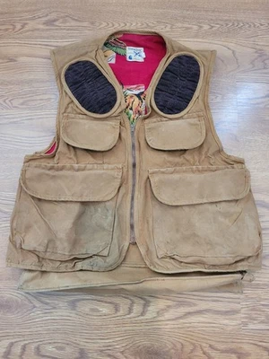 Vintage 70's Carhartt Super Dux Canvas Hunting Vest w/Ammo Duck Pockets Size LG - Image 1 of 4