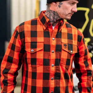 Bobhead Motorcycle Protective Riding Shirt AA County Orange - Picture 1 of 7