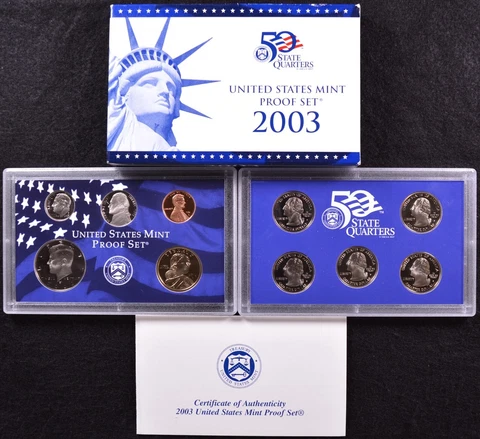2003 United States Proof Set w/ Box & COA Cover