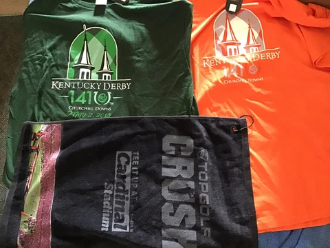 NWT (2) Derby 141 Shirts XL And 2XL Plus Louisville Top Golf Towel Cover