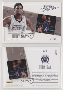 2013-14 Panini Signatures Film Blue /15 Rudy Gay #42
