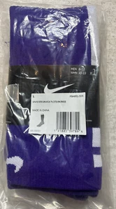 Calcetines de juego Nike NBA emitidos por jugadores púrpura blanco rodilla talla alta L 8-12 - Imagen 1 de 2