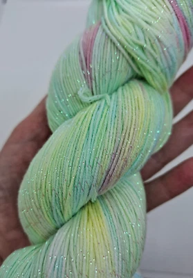 (219€/kg):  100 g Araucania HUASCO COTÓN GLISTEN: Verlauf  m. Glitzer 3008 #7410 - Bild 1 von 4