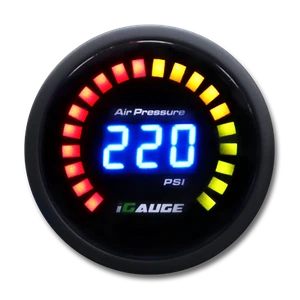 52mm Digital Air Pressure Gauge 220 PSI Mechanical Sensor Air Ride Suspension - Picture 1 of 9