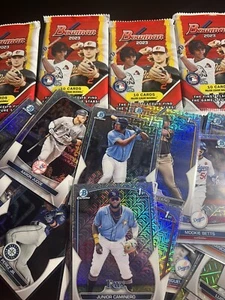 2023 Bowman Baseball Mega Box Base 2 Packs Factory Sealed + 1 Random Mega Mojo🔥 - Picture 1 of 8