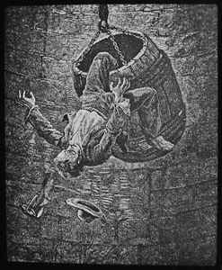 COAL MINING : ACCIDENT AT MEONS MINE C1875 VICTORIAN Magic Lantern Slide MINERS - Picture 1 of 5