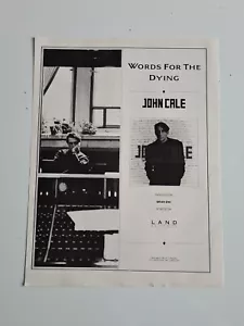 Words For The Dying John Cale 1990 MUSIC Album ADVERT 9X12" POSTER - Foto 1 di 1