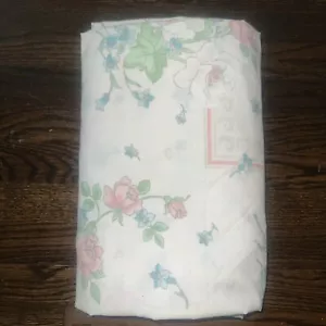 Vtg Pierre Cardin For Burlington KING Flat Sheet Only Chinoiserie Floral - Picture 1 of 11