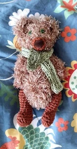 Oso de juguete, hecho a mano, tejido, 19 cm - Imagen 1 de 10