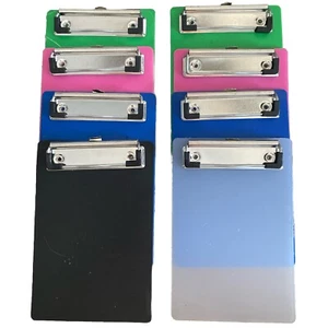 8-PACK 5 X 7 Mini Plastic Clipboards Half Letter Memo Size Clipboard - Picture 1 of 4