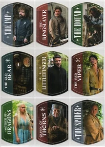Game of Thrones Legends of the Realm: Nicknames 18 Card Chase Set #NN1-NN18 - Bild 1 von 2
