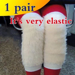 a pair Riding Warm Protect Joints Winter Outdoor Sports Imitation Wool Knee - Picture 1 of 4