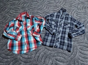 2x Langarm Hemd Kinder kariert Junge Gr. 134/140 - Bild 1 von 4