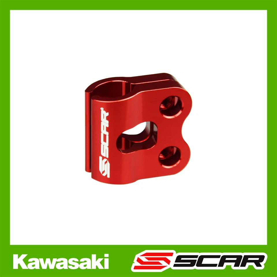 Passt Für Suzuki RM 85 2002-2017 Scar Red Bremsleitungsklemme BLC300R