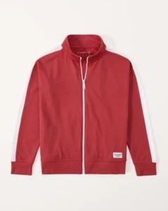 Abercrombie Boys Track Jacket, Kids Zipper Jacket, Size: 15-16, Soft Red - NEW - Picture 1 of 2