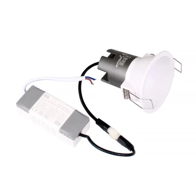 Faretto LED da incasso a soffitto tondo bianco 5w per controsiffitti cartongesso - Immagine 1 di 4