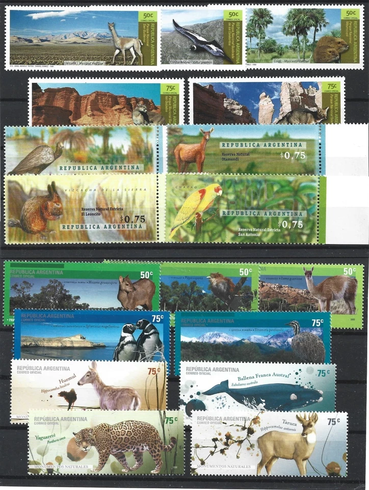 Argentina 1996/9,2003/6 Animals,Fauna,National Parks,Nature 4 Complete Sets MNH - Image 1 of 1