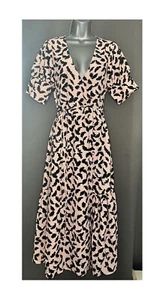 Topshop Button Down Wrap Midi Dress in Pink Size Uk 6/ EU 34 BNWT - Picture 1 of 13