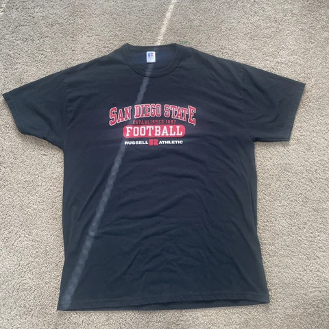 San Diego State Aztecs XL T-Shirt Vintage Black Athletic Products 90's Cover