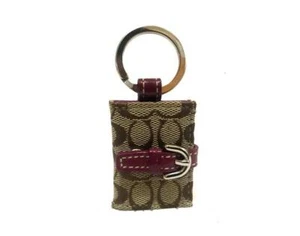 Coach Ltd Ed Khaki Signature C Picture Photo Frame Key Fob Key Chain Bag Charm - Picture 1 of 1
