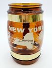 Vintage 5" High Siesta Ware Souvenir Brown Glass Mug New York The Empire State