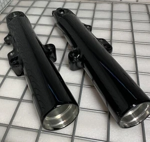 ++HARLEY TOURING ELECTRA GLIDE 2014-2023 FLHX BLACK SLIDER FORK LEGS EXCHANGE - Picture 1 of 10