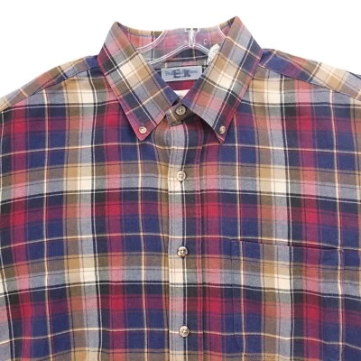 VIYELLA Bullock & Jones Plaid Multicolor Men's Button Up Long Sleeve Shirt Sz: L - Image 1 of 4