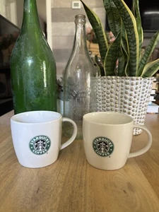 Starbucks 2008 gres blanco 12 fl. OZ. TAZAS DE CAFÉ SIREN LOGO Buen Estado - Imagen 1 de 4