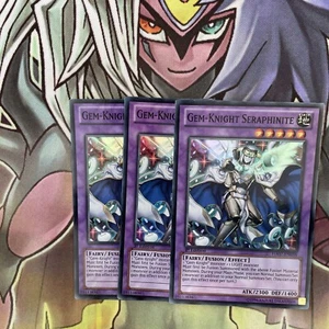 HA07-EN058 x3 Gem-Knight Seraphinate Super Rare Excellent Condition Yugioh  - Picture 1 of 2