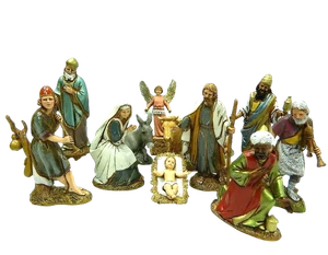 Krippe komplett 11 Stück Landi historische Kostüme CM10 Heilige Familie Hirten Krippe - Bild 1 von 10