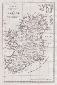 Ireland Irlanda isola isola mappa mappa incisione incisione su rame 1777 - Foto 1 di 1