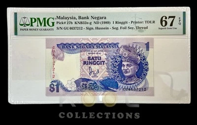 Malaysia 1989 1 Ringgit Banknote PMG 67 Superb Gem Unc EPQ - Image 1 of 2