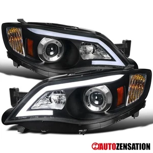 Fit 2008-2014 Subaru Impreza WRX STI Black LED Bar Projector Headlights Lamps - Picture 1 of 10