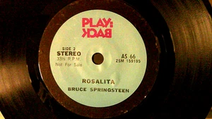Bruce Springsteen+2,CBS Play Back AS 66"Rosalita"US,7" 33 1/3 EP,1972 PROMO,M- - Picture 1 of 2