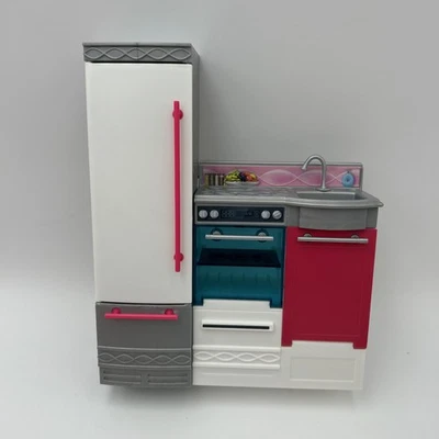 Unidad de cocina Barbie Dreamhouse refrigerador estufa fregadero pieza de repuesto 2015 Foto 1 de 4