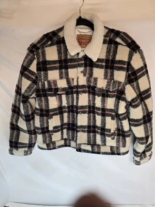 Levi's Damen karierte Sherpa Jacke Größe M - Bild 1 von 4