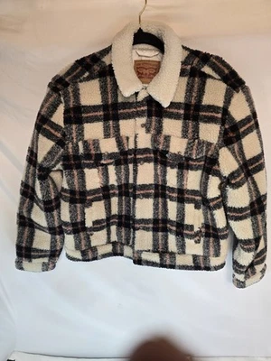 Chaqueta Sherpa a Cuadros Levi's para Mujer Talla Mediana Foto 1 de 4