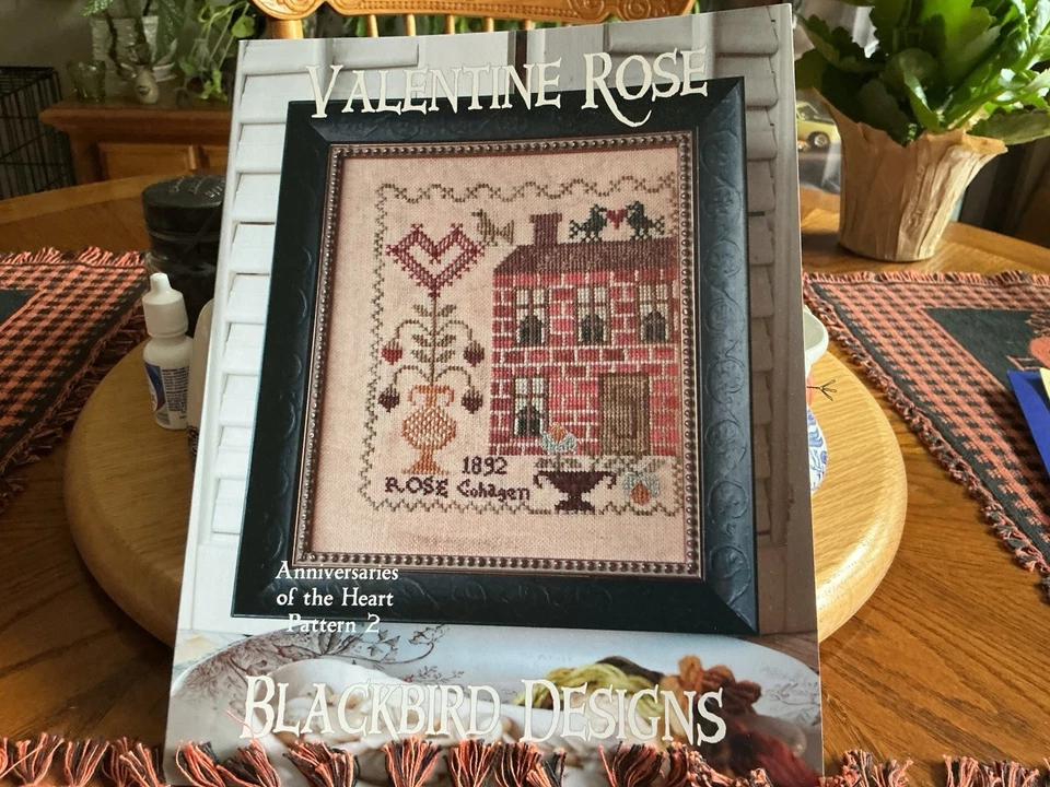 Valentine Rose Blackbird Designs Cross Stitch Pattern Anniversaries of the Heart - Image 1 of 1