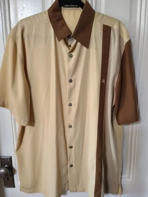 Vintage Men's Stacy Adams Large Shirt Short Sleeves 2 tone - Image 1 of 4