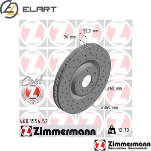 2x BRAKE DISC 460.1554.52 FOR PORSCHE MACAN MCY.NB/PA/NA MCN.CC 2.0L 4cyl MACAN - Picture 1 of 8