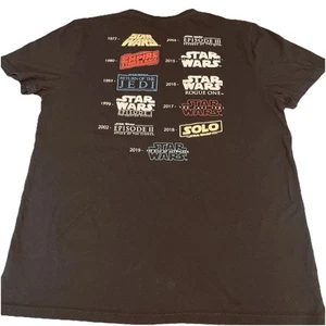 Star Wars Logos Mens T-Shirt XXL 2XL Novelty Tee 1977 - 2019 Crew Neck Black Top - Bild 1 von 14