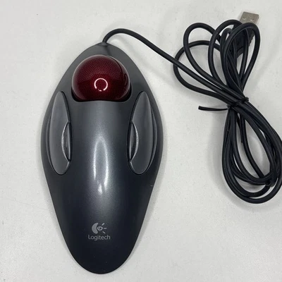 Logitech T-BC21 Trackman USB kabelgebundene optische Marmor Trackball Maus getestet - Bild 1 von 4